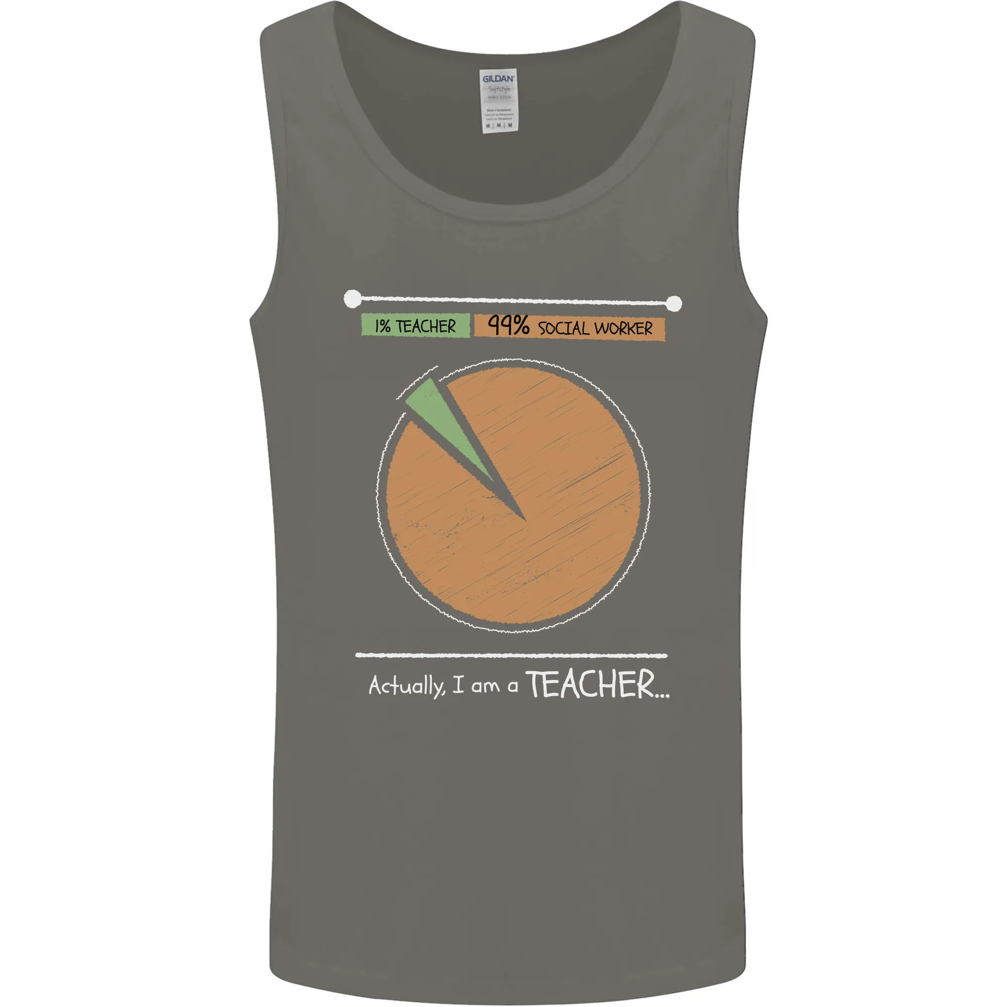 1% Teacher 99% Social Worker Teaching Mens Vest Tank Top