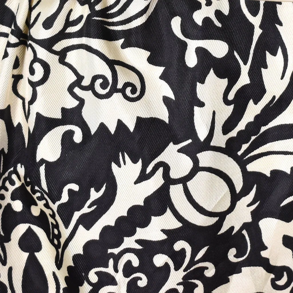 1960s Cream & Black Maxi Skirt