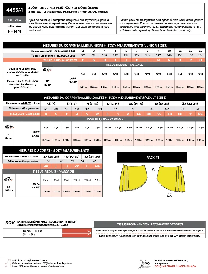 4455aS // Olivia skirt variations (add-ons)