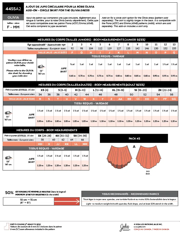 4455aS // Olivia skirt variations (add-ons)