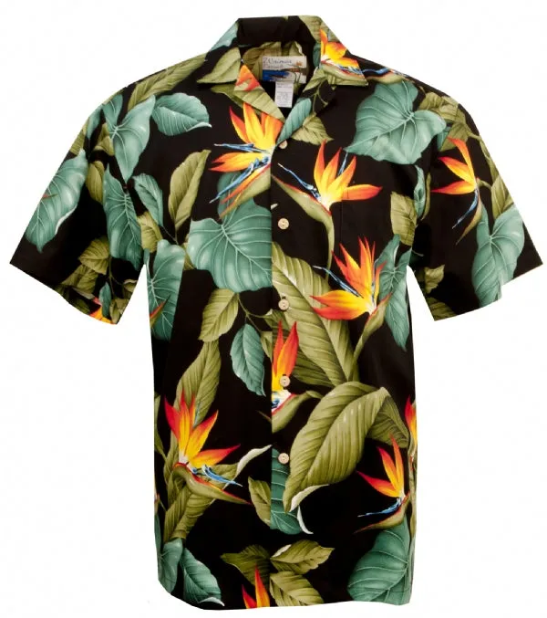Airbrush BOP Tropical Mens Shirt in Black