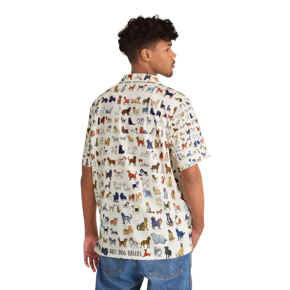 AKC Dog Breed Hawaiian Shirt | Watercolor Dog Art