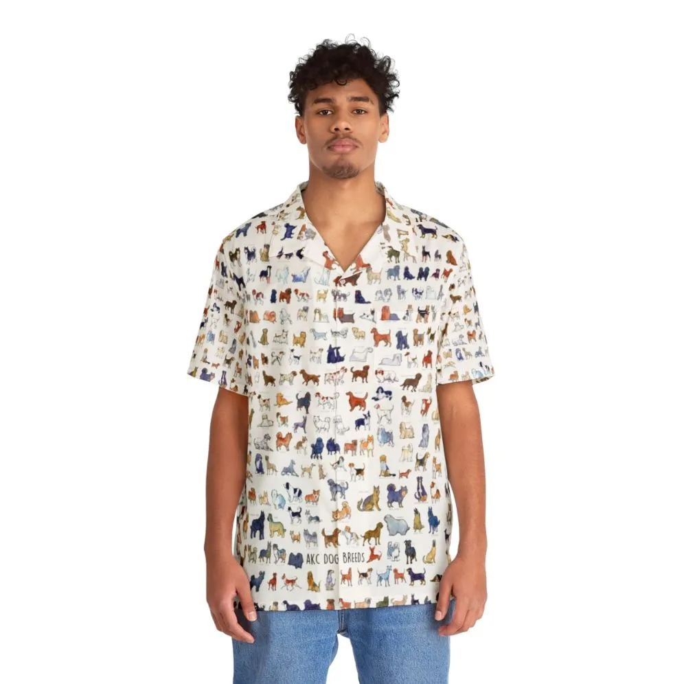 AKC Dog Breed Hawaiian Shirt | Watercolor Dog Art