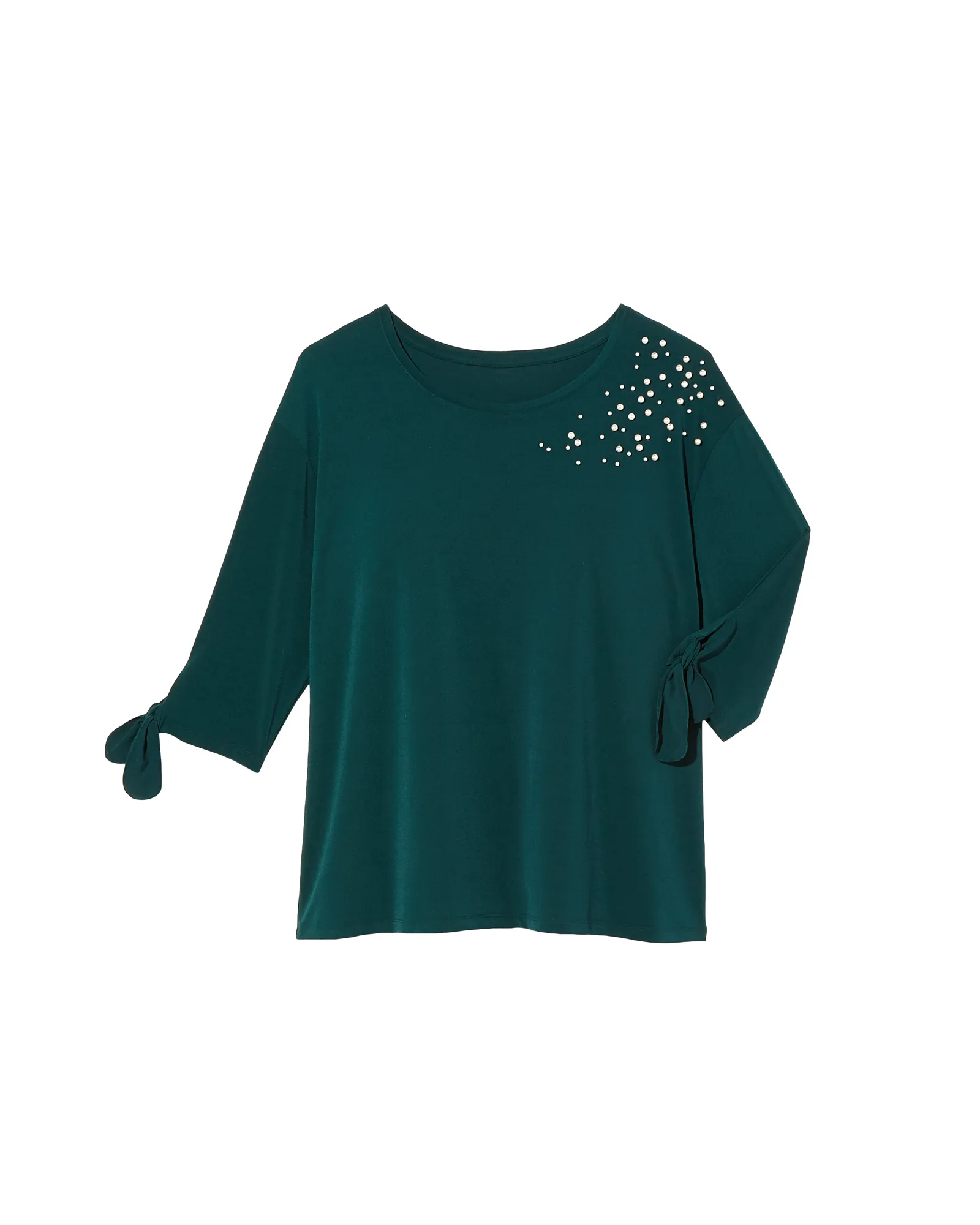 Ali Embellished Top | Turquoise / Silver