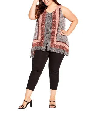 Alia Overlay Top | Red / Black