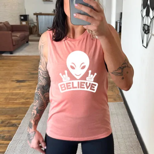 Alien Believe Muscle Tank