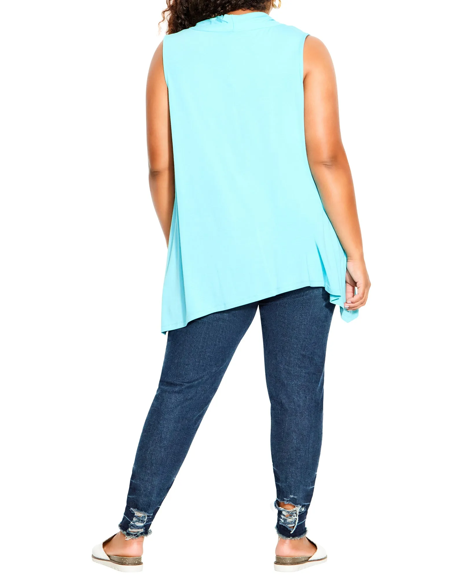 Aria Pleated Top | Aqua