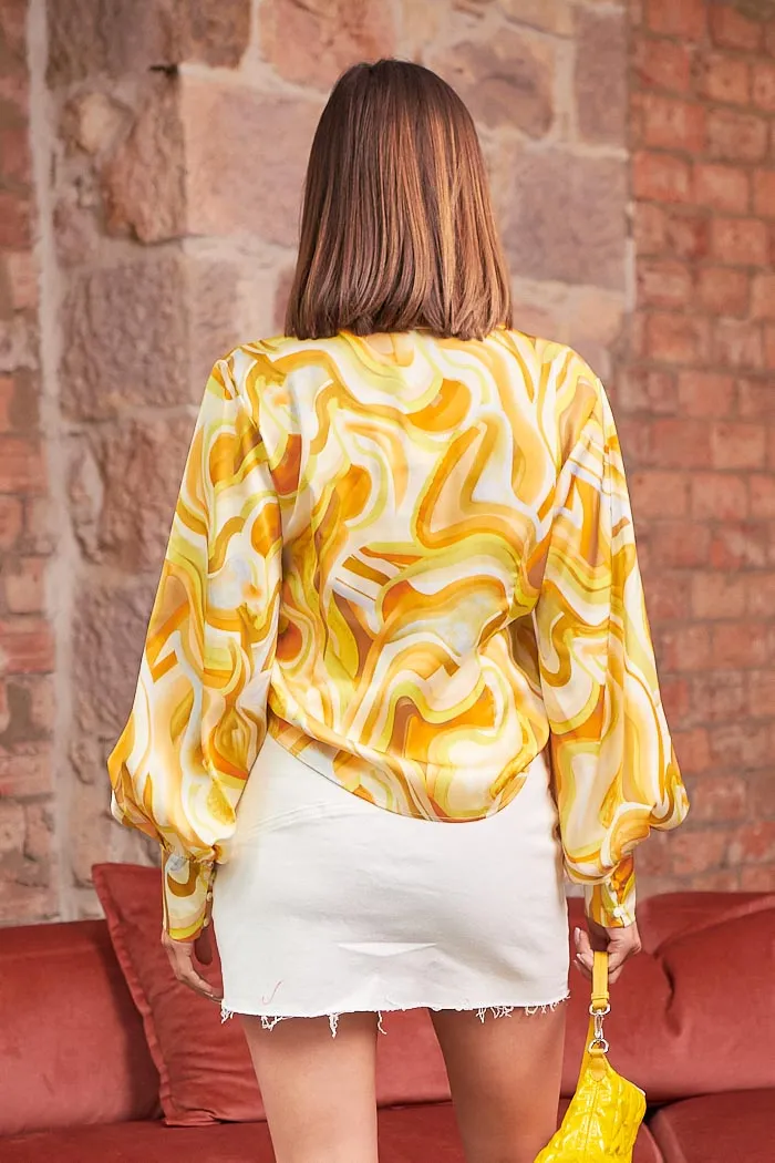 Austin Shirt - Yellow Print - FINAL SALE