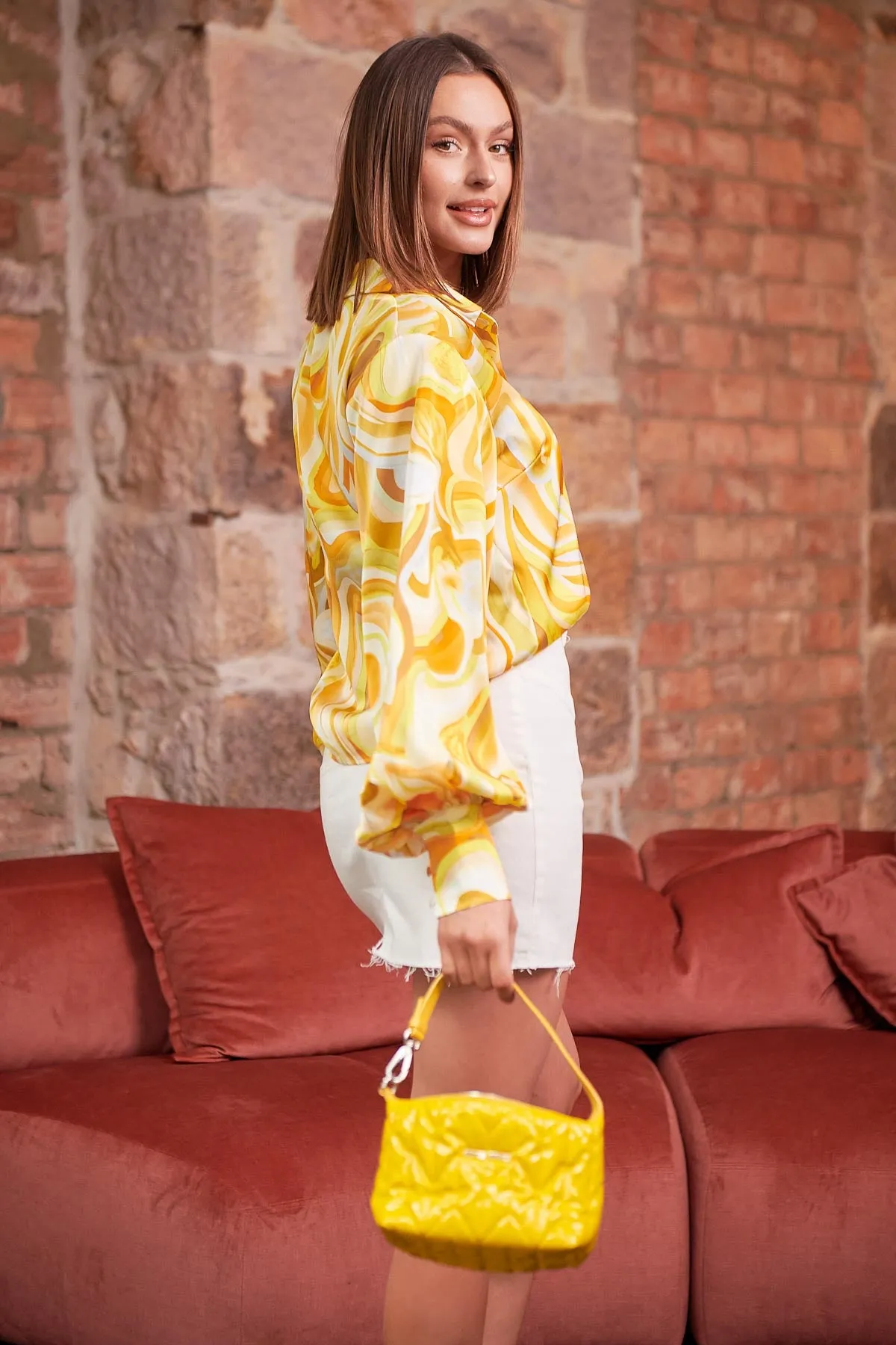 Austin Shirt - Yellow Print - FINAL SALE