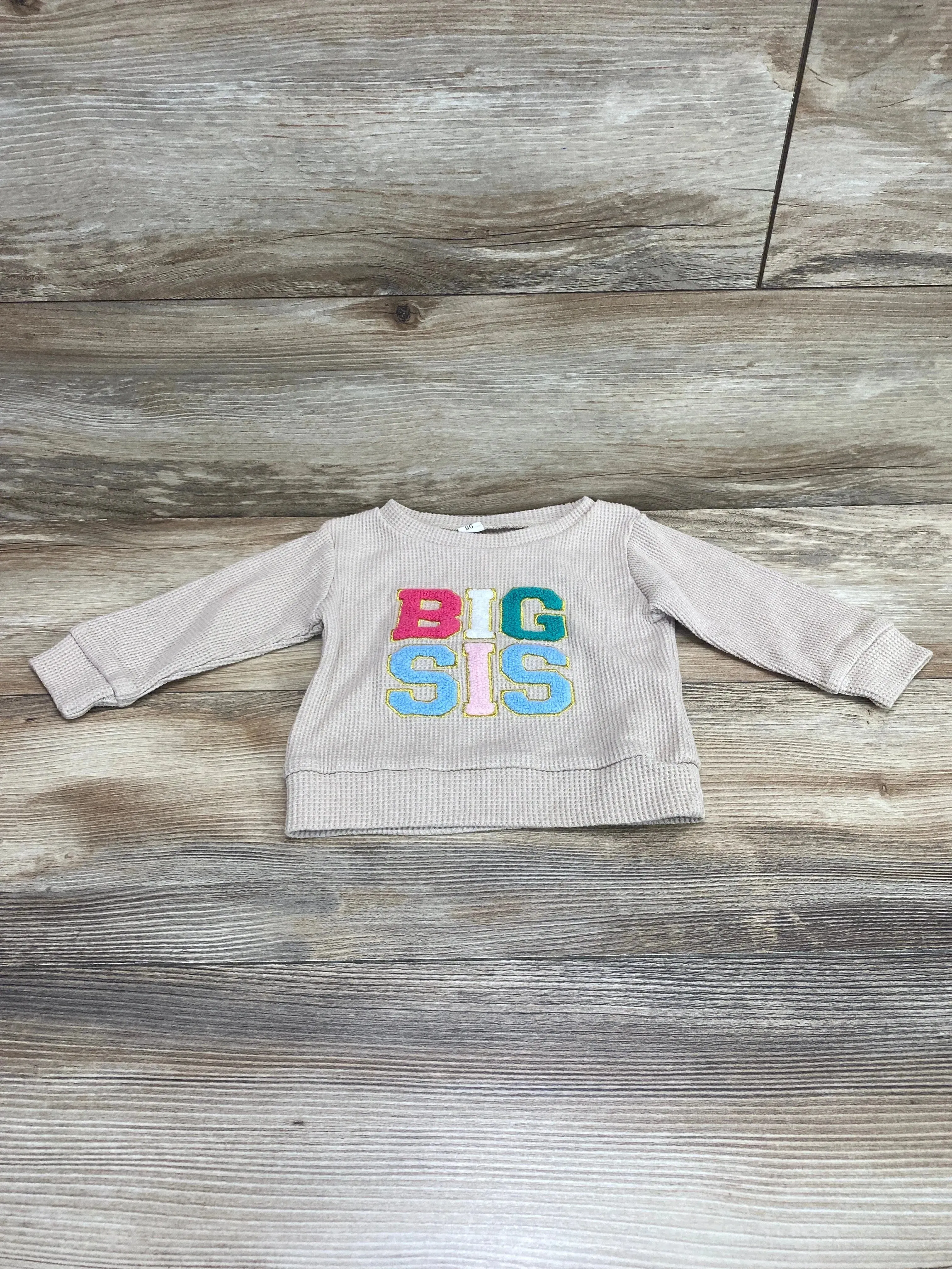 Big Sis Thermal Shirt Beige sz 12-18m