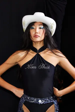Black Logo Bodysuit