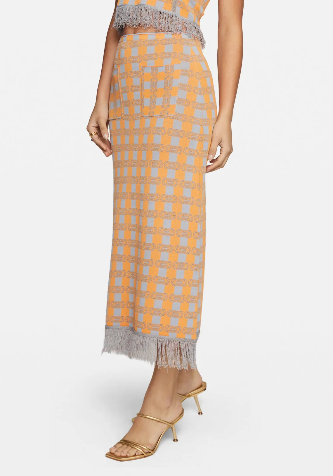 Callis Skirt Grey Check