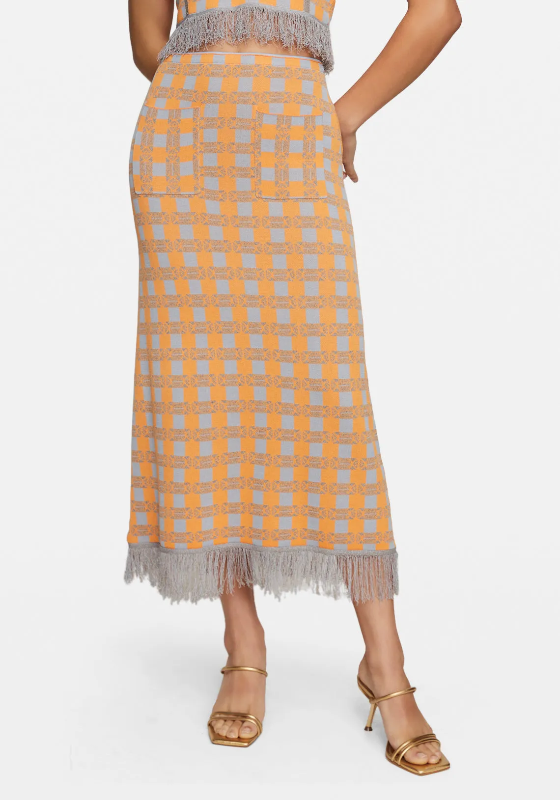 Callis Skirt Grey Check