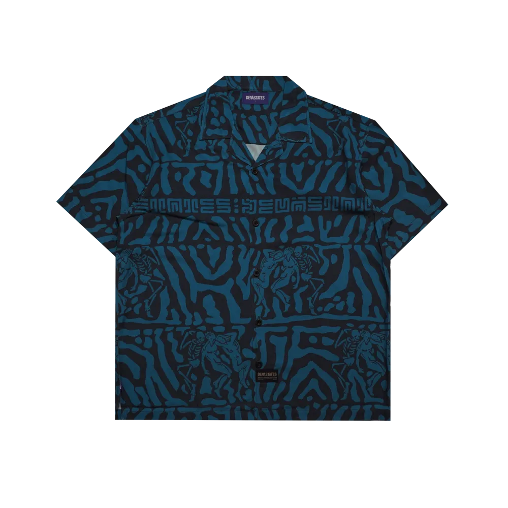 CARVE Printed Souvenir Shirt [Blue]