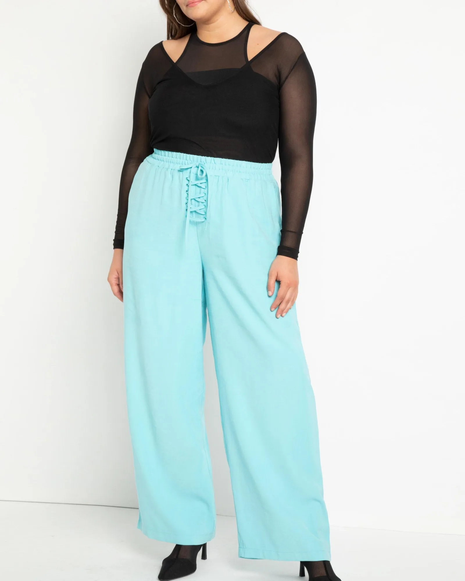 Celine Layered Mesh Top | Totally Black