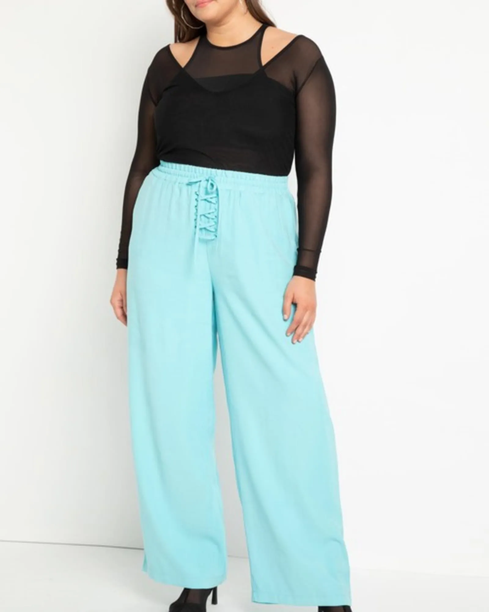 Celine Layered Mesh Top | Totally Black