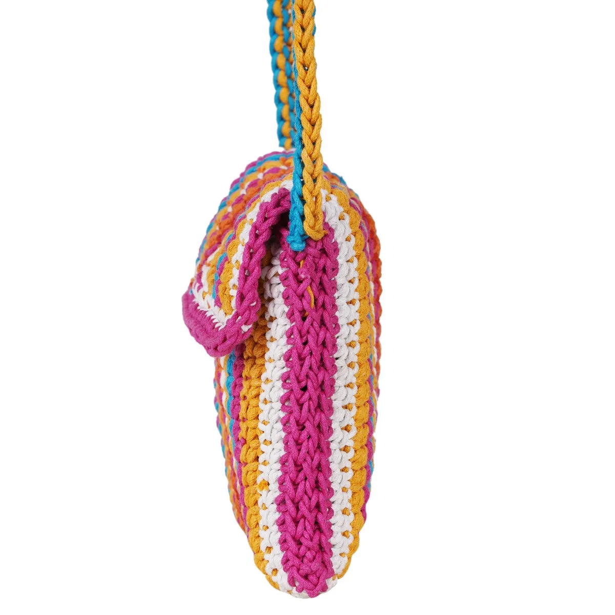 Children’s Mini Sling Bag | Hand-Crafted | Cotton Yarn | Multi-Colour