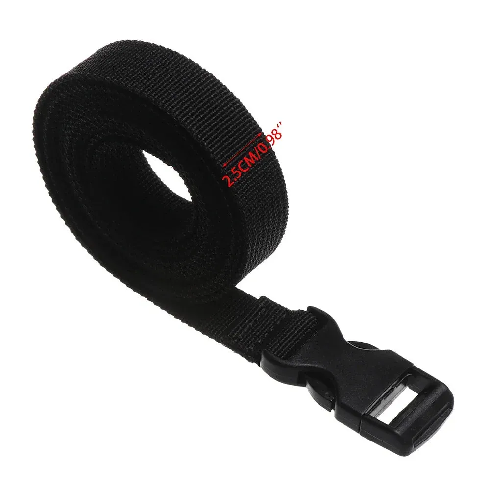 Color: Blue - 0.5-3M Black Durable Nylon Travel Tied Cargo Tie