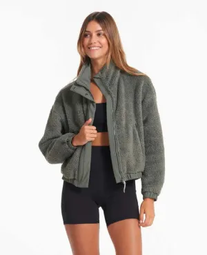 Cozy Sherpa Jacket Dusty Pine