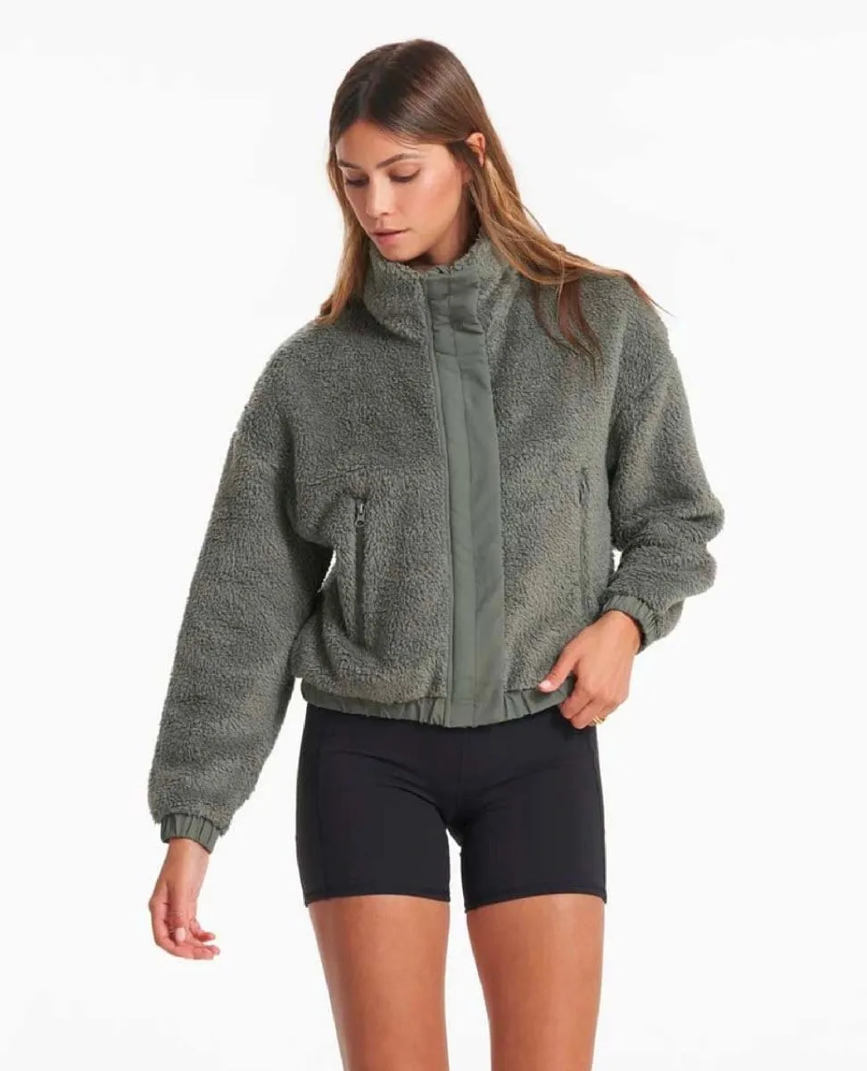 Cozy Sherpa Jacket Dusty Pine