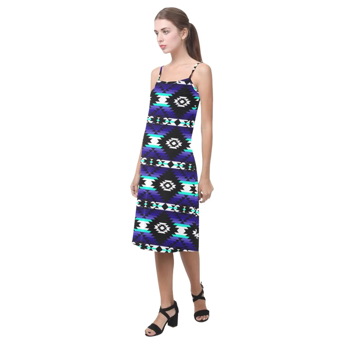 Cree Confederacy Midnight Alcestis Slip Dress