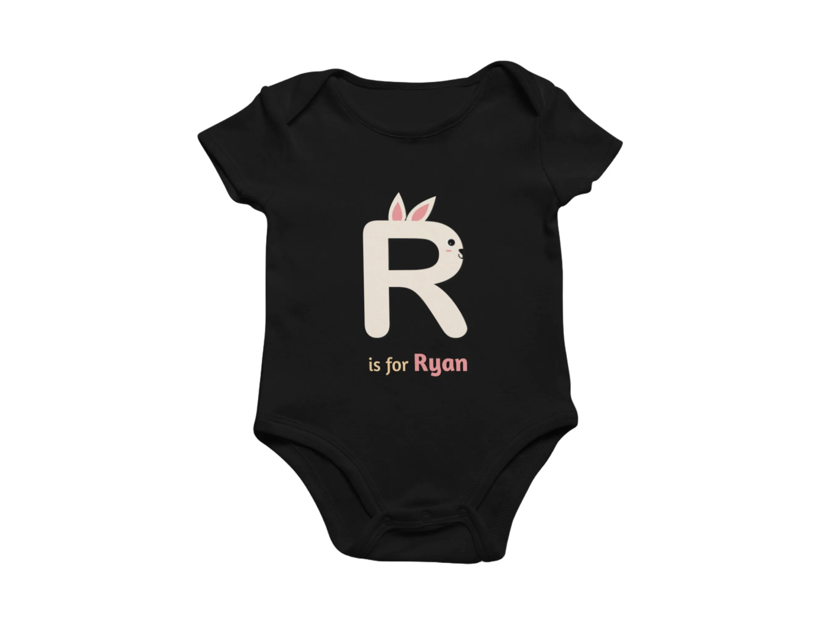 Custom Kids Tshirt Gift For Toddler Girls with Letter R on T-Shirt