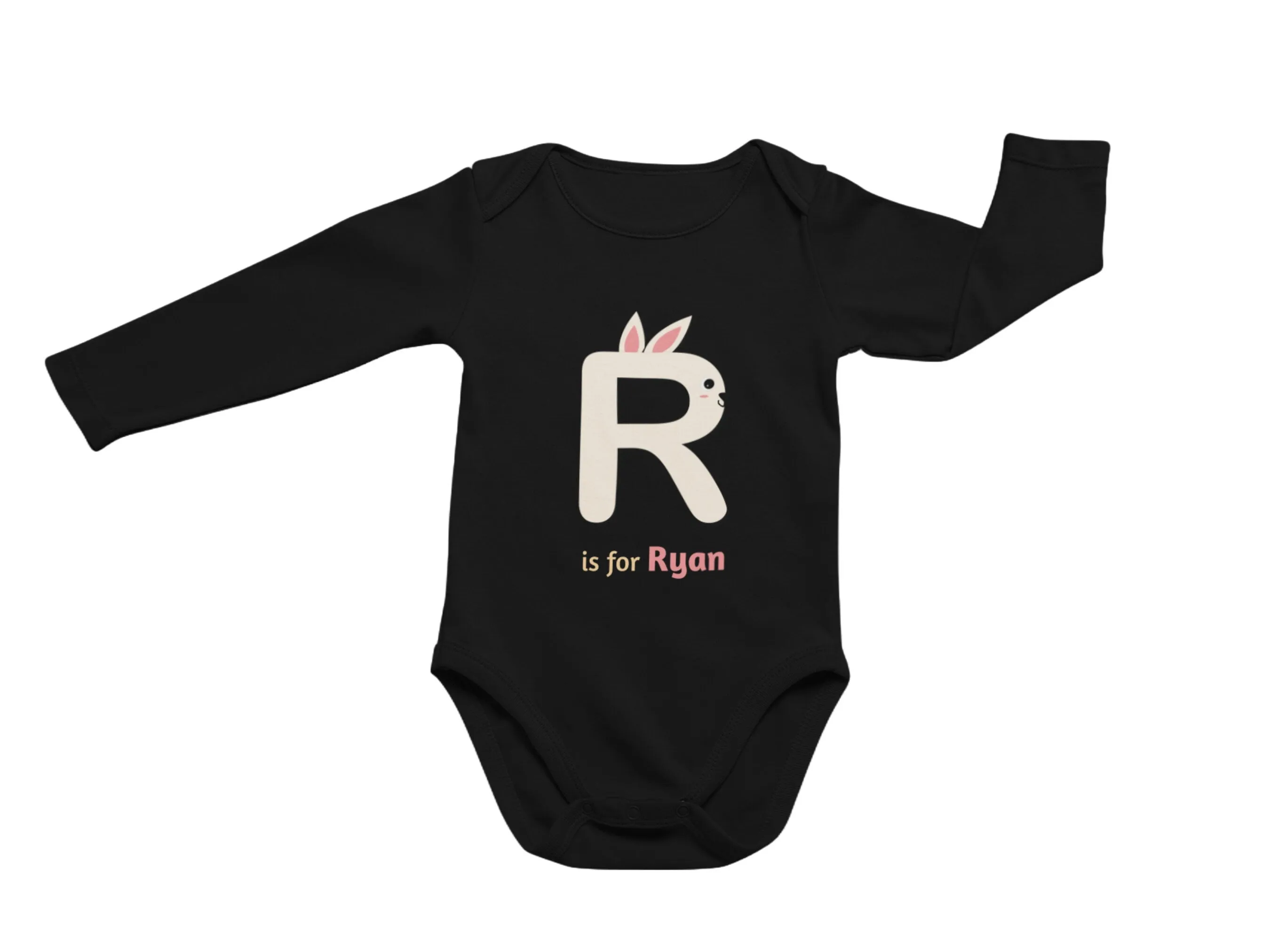 Custom Kids Tshirt Gift For Toddler Girls with Letter R on T-Shirt