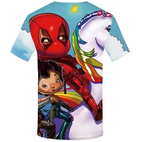 Deadpool T-shirt Men Badass Tshirts Casual Cartoon Tshirt Printed Animal Tshirts Cool Unicorn Tshirt Anime Short Sleeve summer