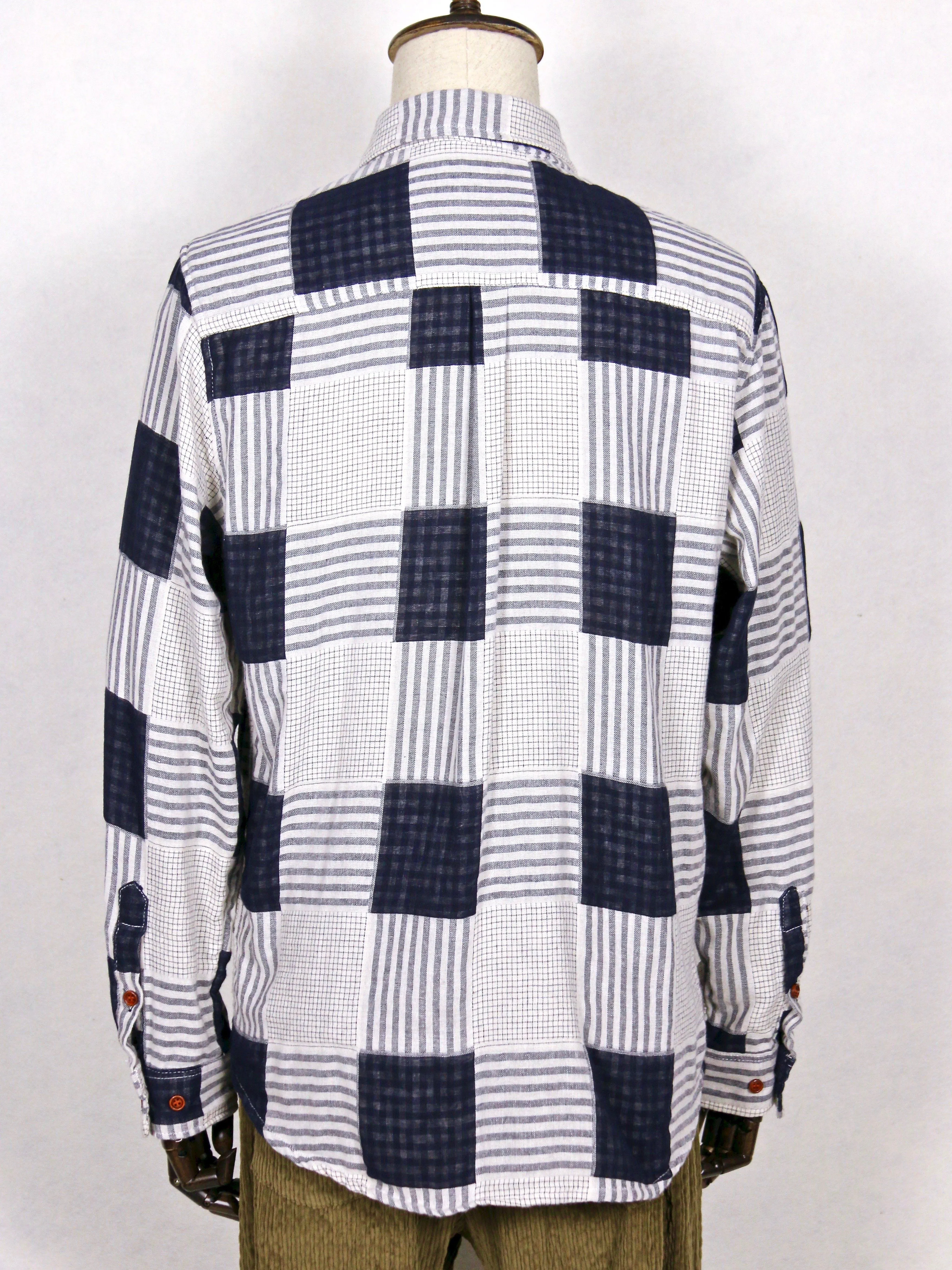Double-Layered Fabric Checked Shirt