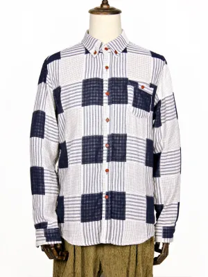 Double-Layered Fabric Checked Shirt