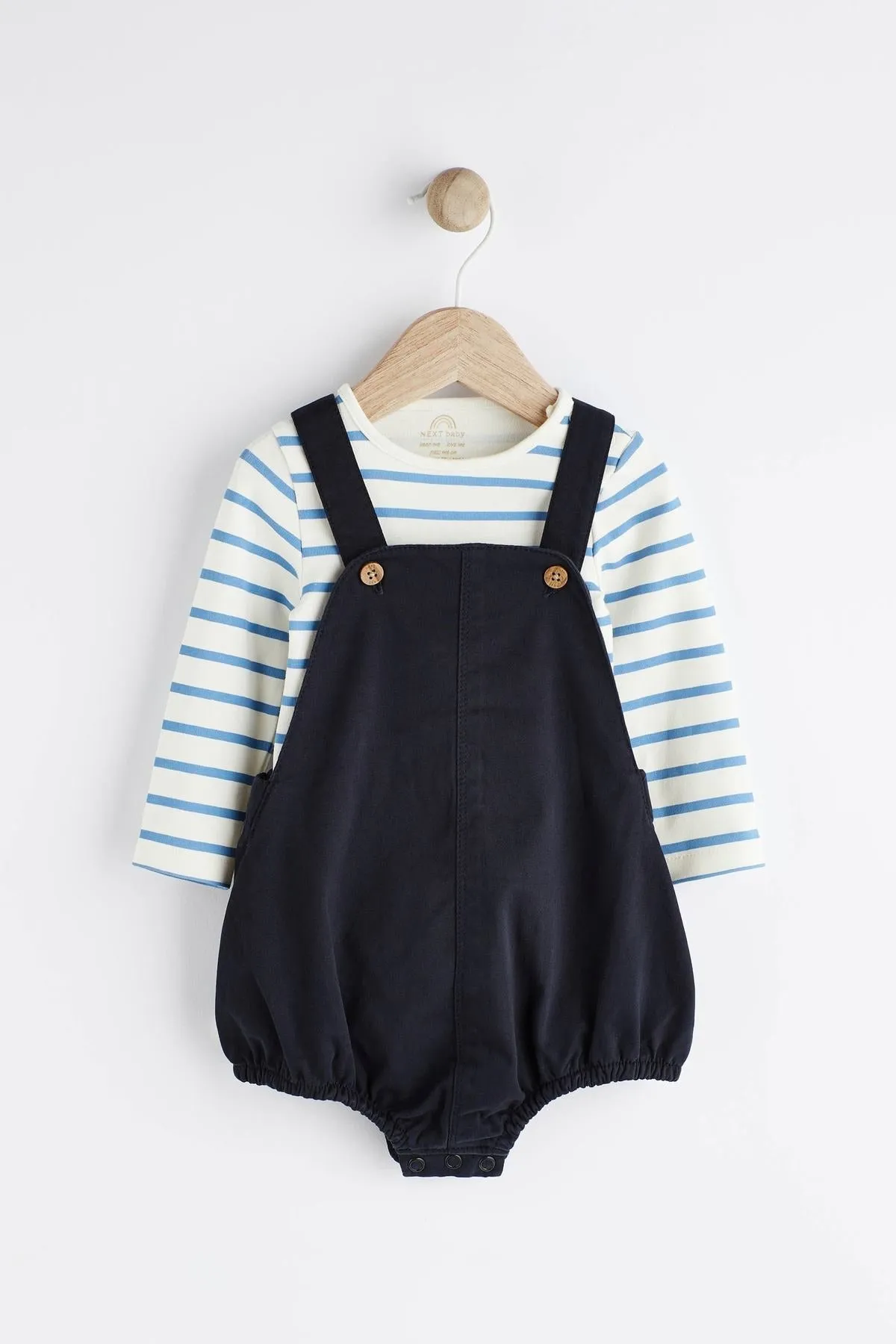 Dungarees And Bodysuit Baby Set