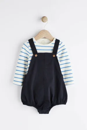 Dungarees And Bodysuit Baby Set