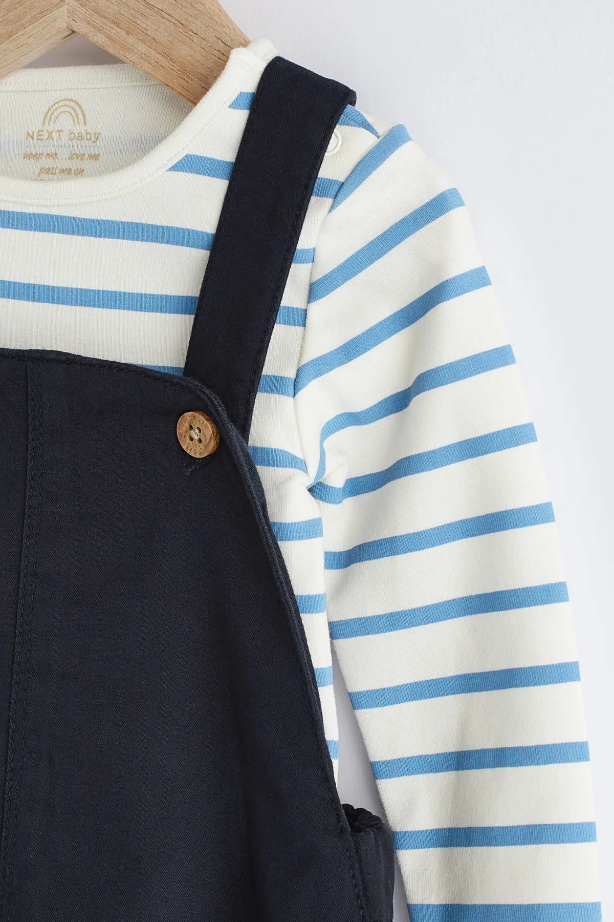Dungarees And Bodysuit Baby Set