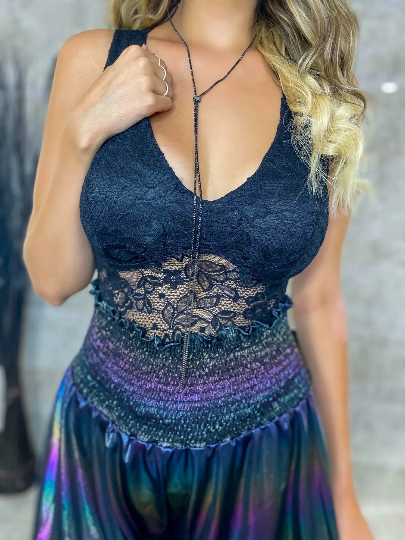 Expect The Best Lace Bodysuit - Black