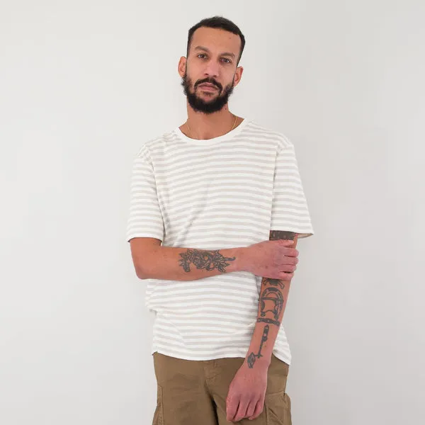Folk Classic Stripe T-Shirt - Ash / Ecru