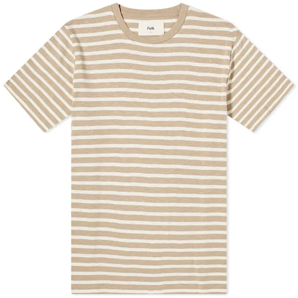Folk Classic Stripe T-Shirt - Clay Ecru