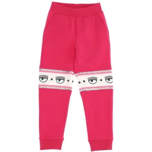 Girls Fuchsia Eyes Joggers