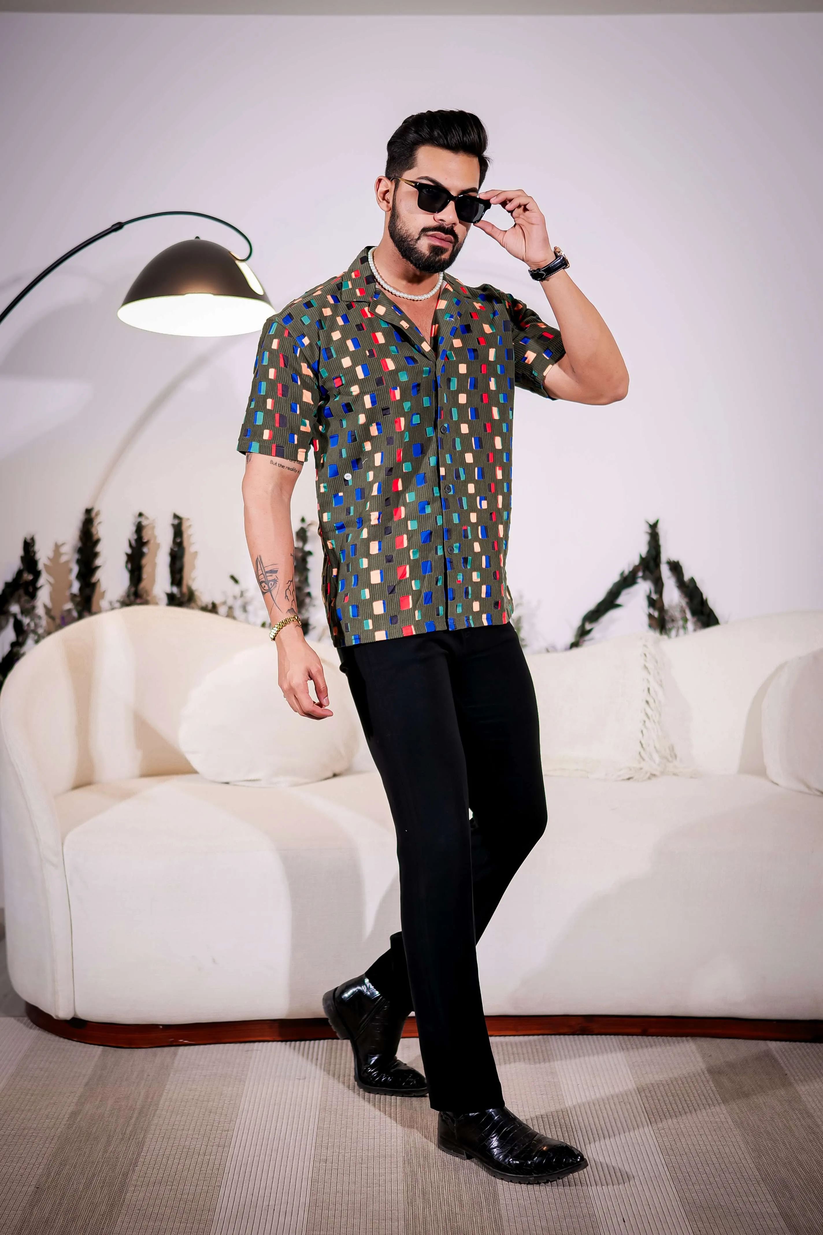 Green Imported Half Sleeve Premium Shirt for Men's