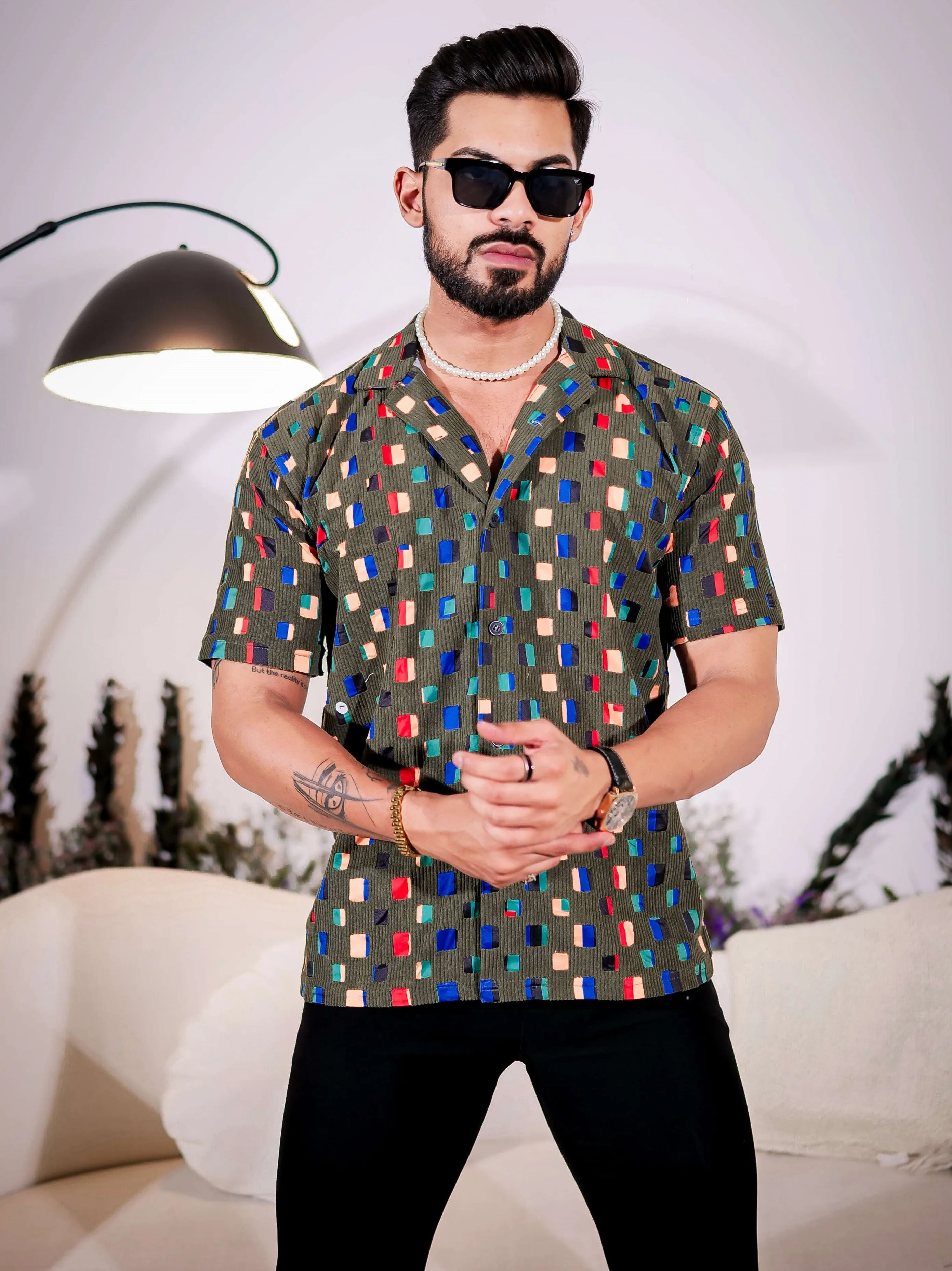 Green Imported Half Sleeve Premium Shirt for Men's