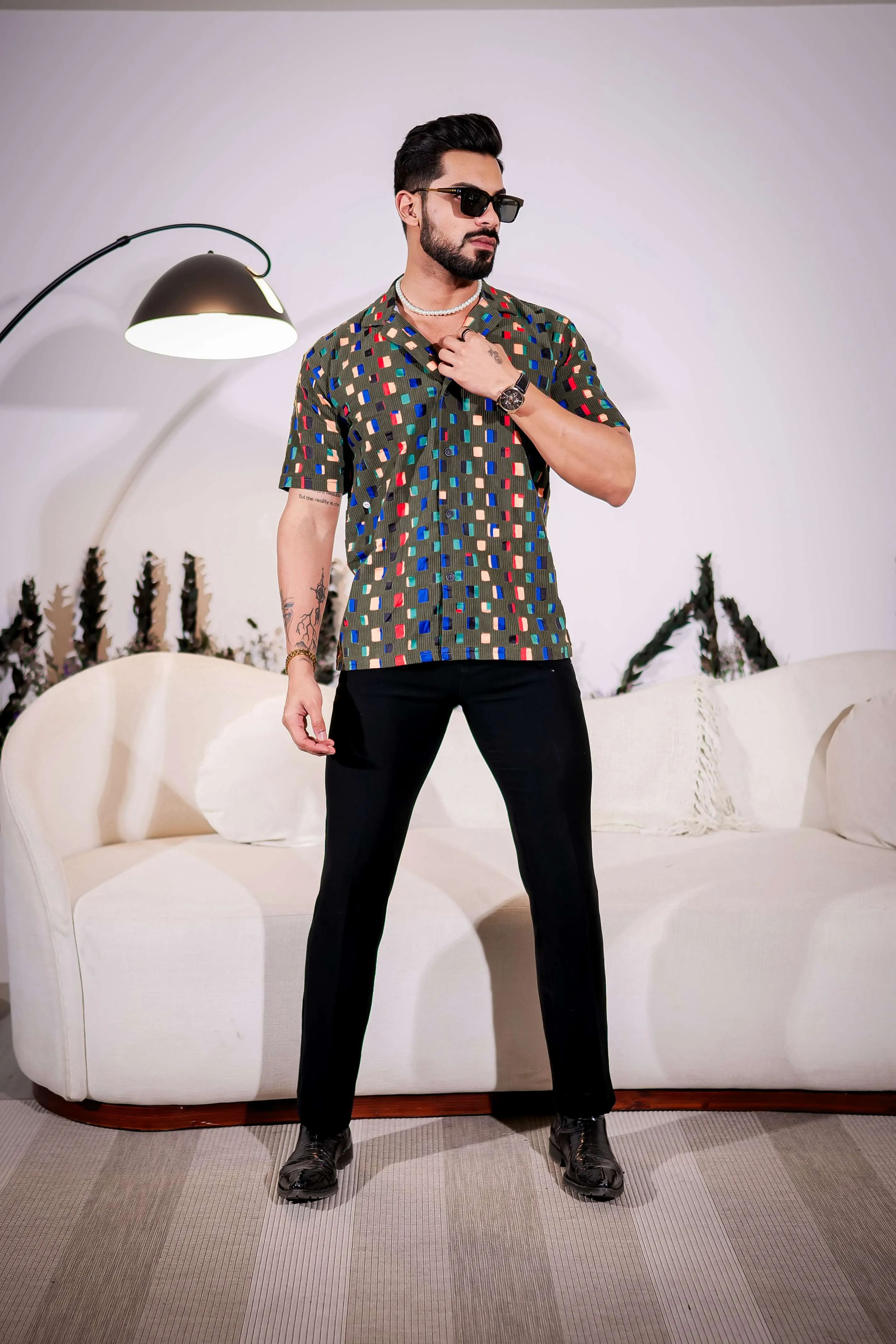 Green Imported Half Sleeve Premium Shirt for Men's