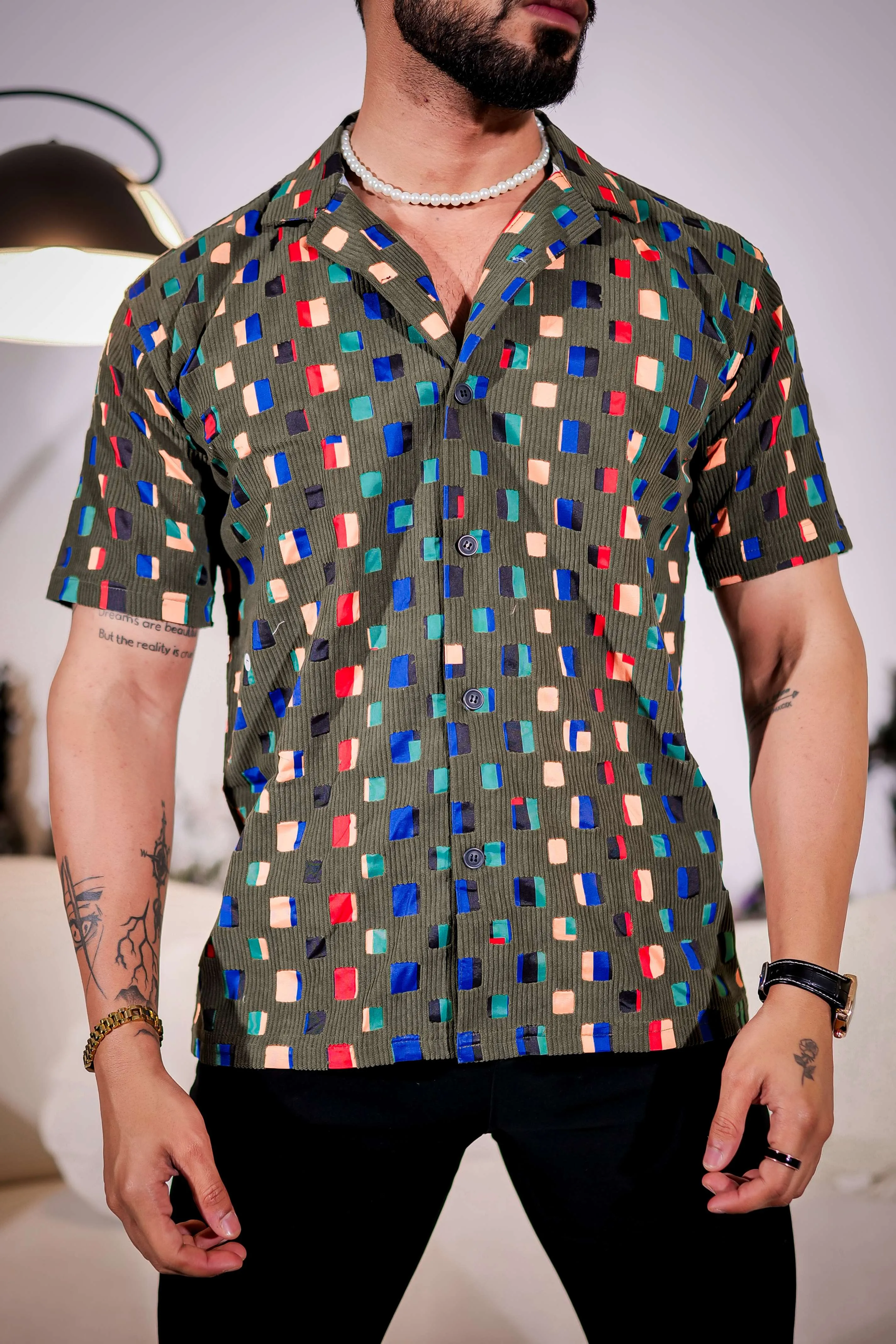 Green Imported Half Sleeve Premium Shirt for Men's