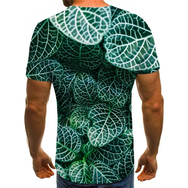Green reticulated grass texture shirts special texture shirt tee Cool different art costume man