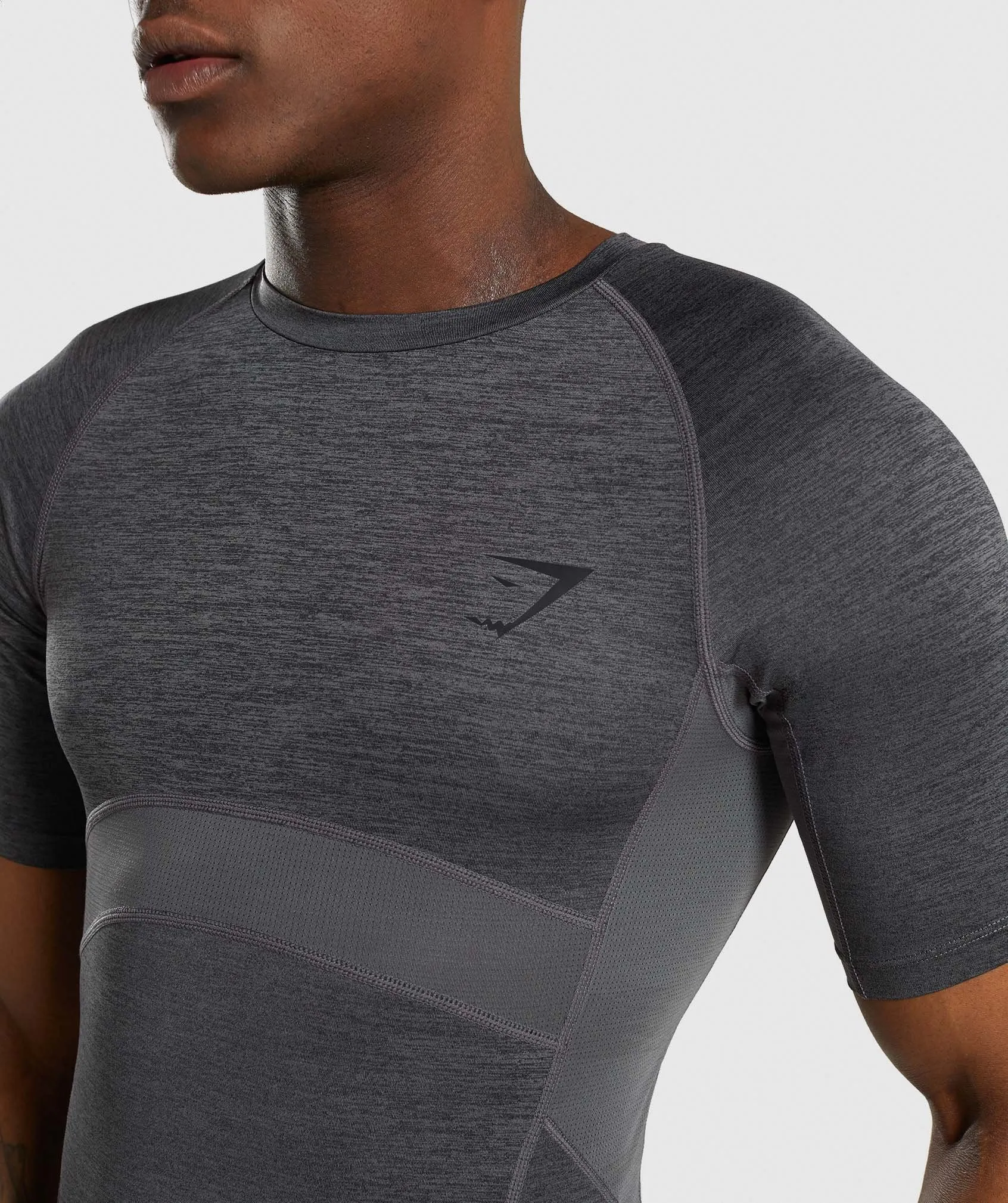 Gymshark Element  Baselayer T-Shirt - Black Marl