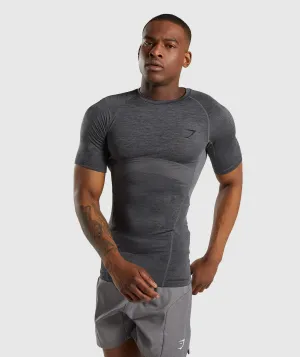 Gymshark Element  Baselayer T-Shirt - Black Marl