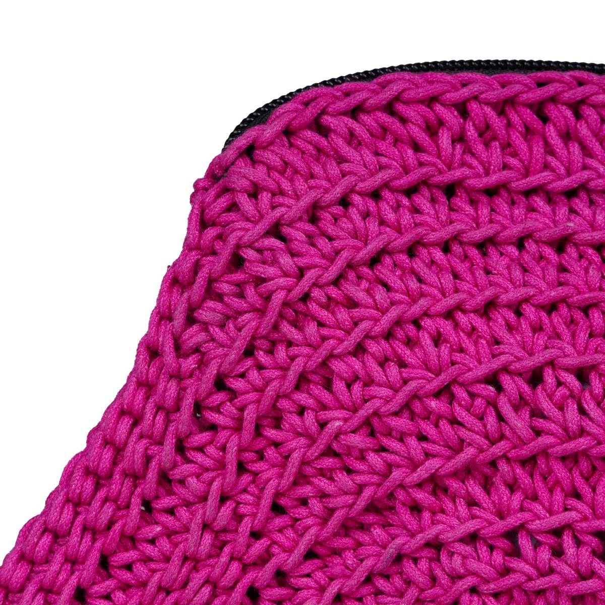 Hand-Crochet Women Clutch Bag | Cotton Yarn | Magenta Pink