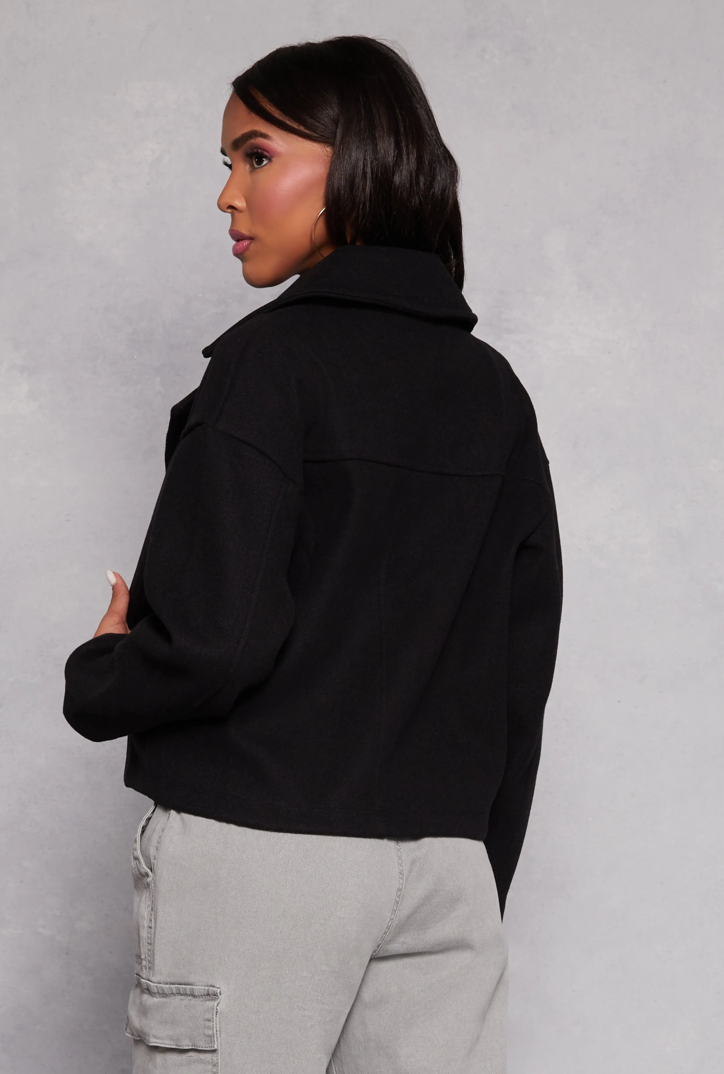 Haute Monde Double Breasted Peacoat