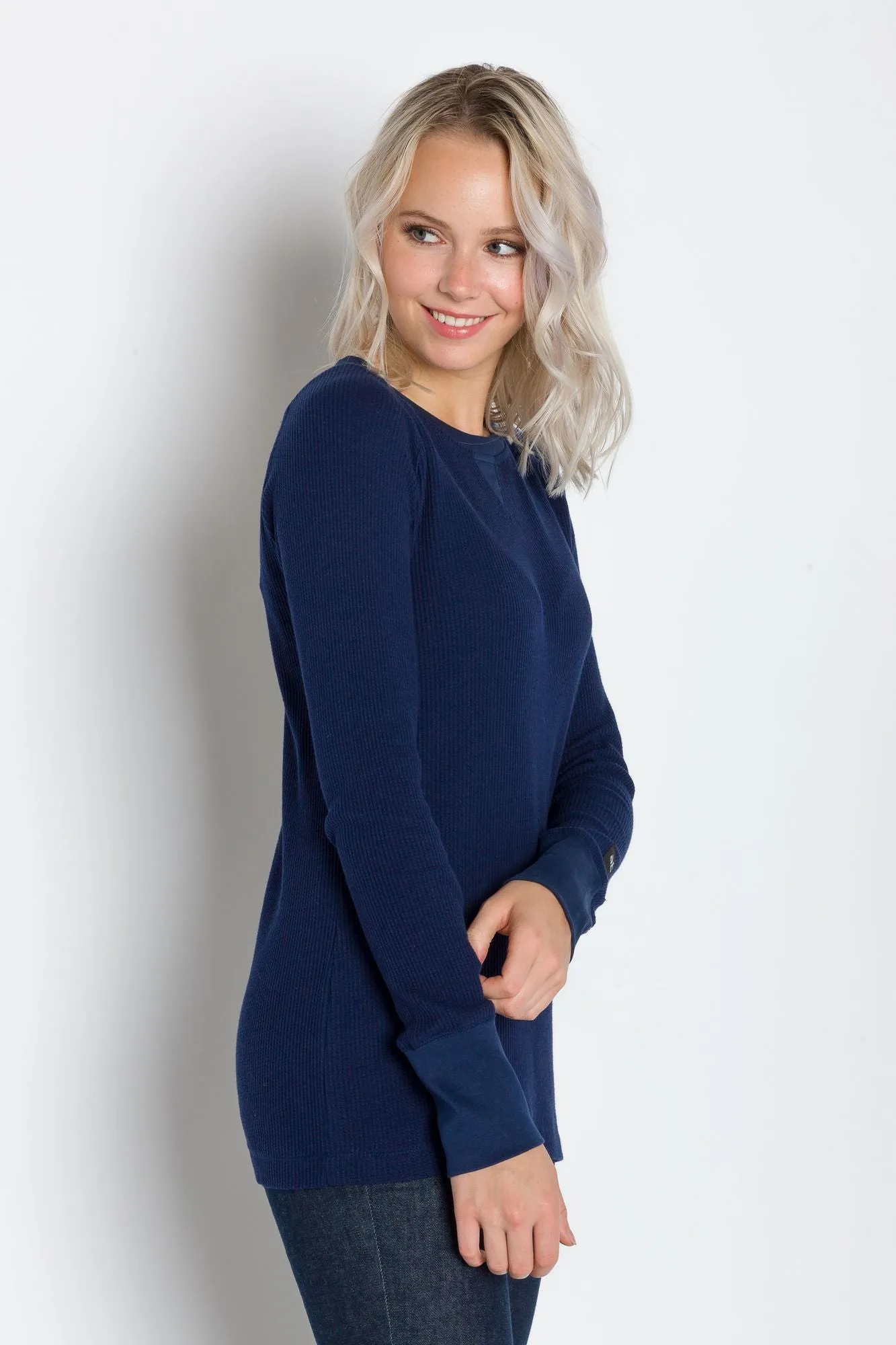 Hazel | Women's Raglan Thermal Crew Neck Shirt