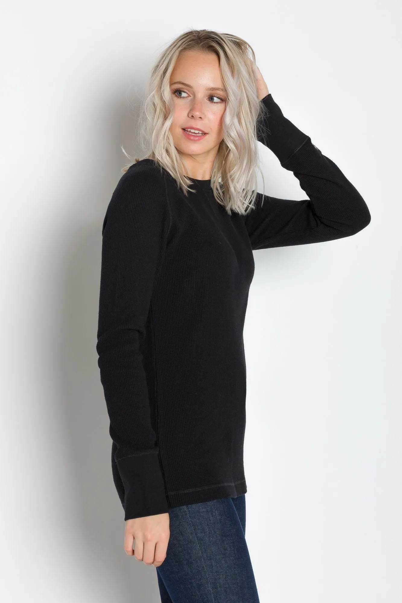 Hazel | Women's Raglan Thermal Crew Neck Shirt