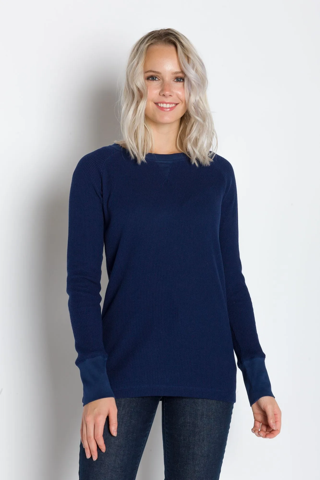 Hazel | Women's Raglan Thermal Crew Neck Shirt