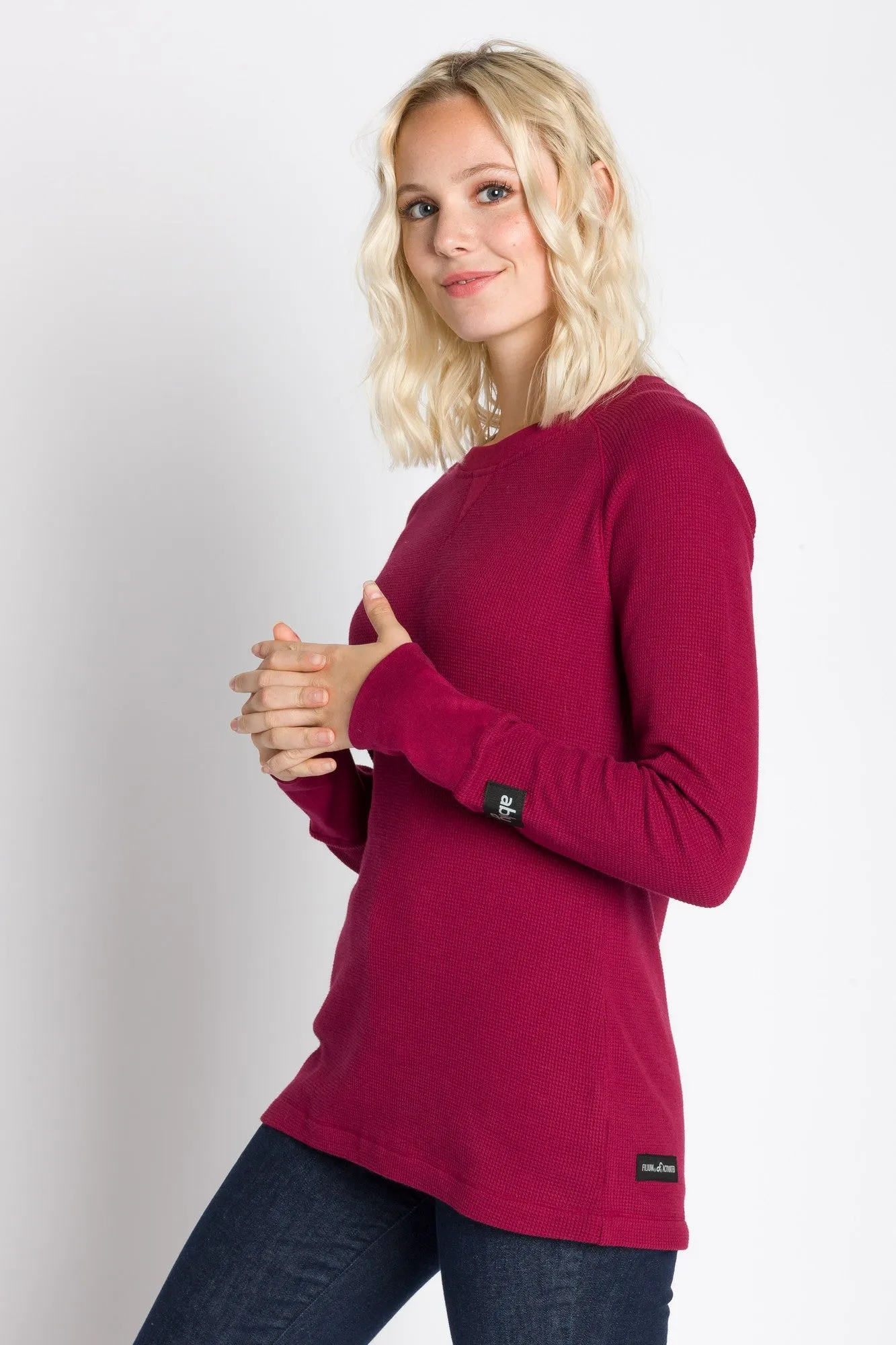 Hazel | Women's Raglan Thermal Crew Neck Shirt